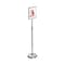 Azar Displays 8.5"W x 11"H Two-Sided Slide-In Floor Stand on Chrome Base 300283 - alternate 1
